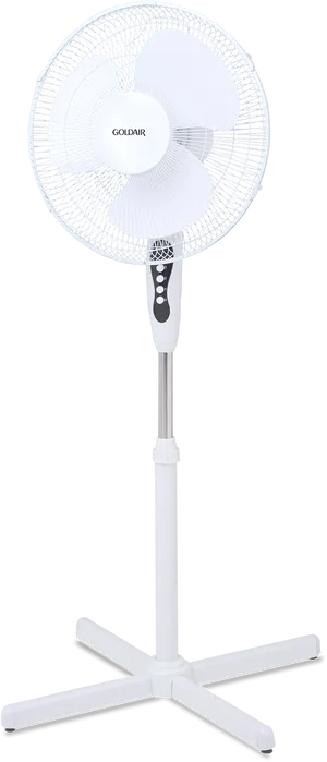 White Standing Fan Goldair Brand PNG image