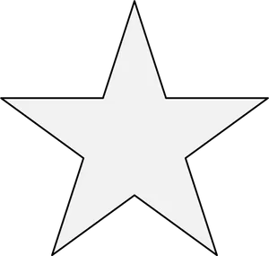 White Star Icon Simple Graphic PNG image