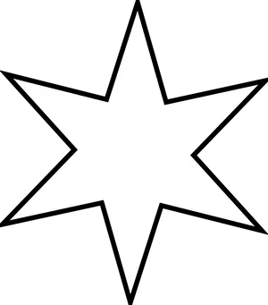 White Star Outlineon Teal Background PNG