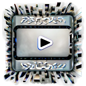 White Streaming Play Button PNG Xeg