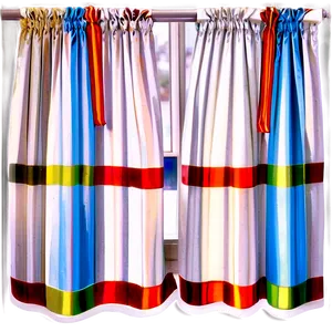 White Striped Curtains PNG 47