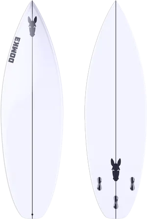 White Surfboard Topand Bottom View PNG image