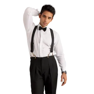 White Suspenders Png 06282024 PNG image