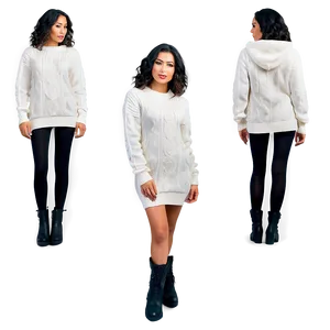 White Sweater Dress Coziness PNG 98 PNG