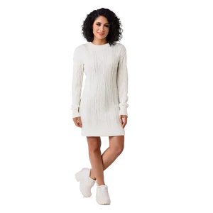 White Sweater Dress Coziness PNG Gqf PNG