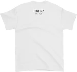 White T Shirt Back Print Design PNG image