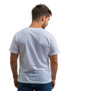 White T-shirt Back View Png 05252024 PNG image