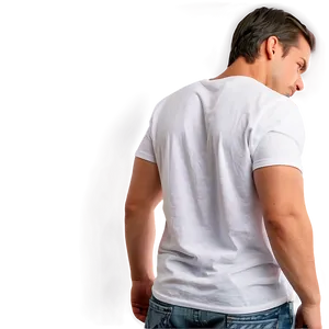 White T-shirt Back View Png Lwe PNG image