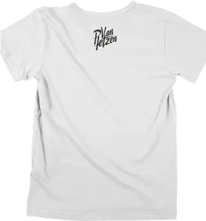 White T Shirt Back Viewwith Logo PNG image