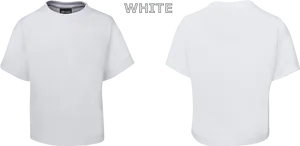 White T Shirt Frontand Back View PNG image