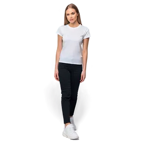 White T-shirt Mockup For Fashion PNG 06132024