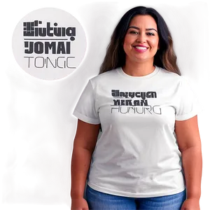 White T-shirt Mockup For Typography PNG Jco