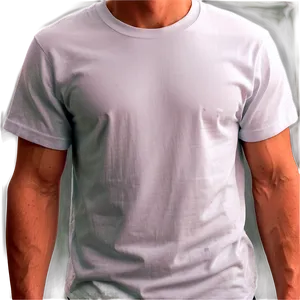 White T-shirt Mockup No Model PNG 39