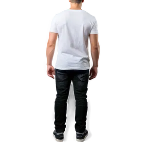 White T-shirt Mockup On Model Png 06132024 PNG image