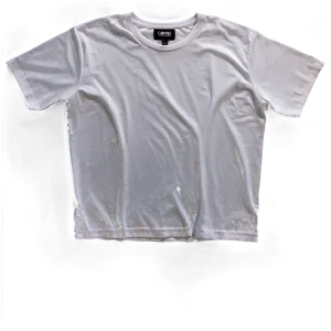 White T-shirt Top View PNG 2