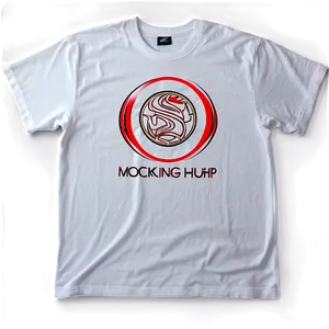 White T-shirt With Logo Mockup Png 06132024 PNG image