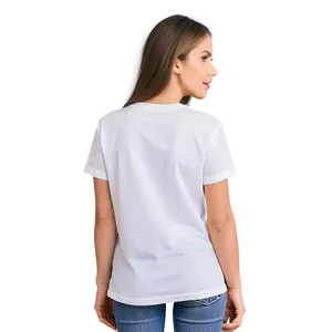 White T-shirt With Logo Mockup Png 29 PNG image