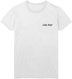 White T Shirtwith Text PNG image