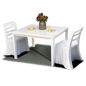 White Table For Four PNG 06122024 PNG