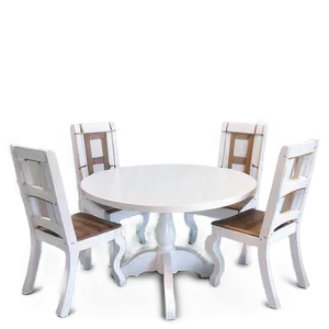 White Table For Four PNG Tji72 PNG