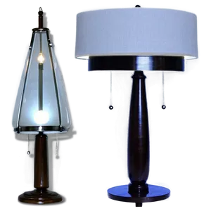 White Table Lamp PNG 4