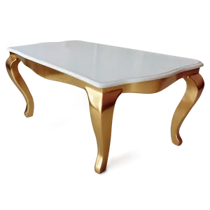 White Table With Gold Legs PNG Rdj PNG