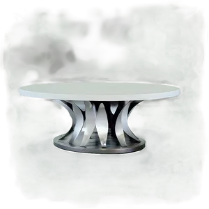 White Table With Silver Legs PNG 06122024 PNG