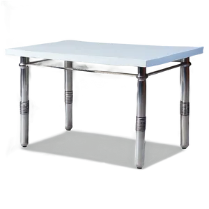 White Table With Silver Legs PNG 47 PNG