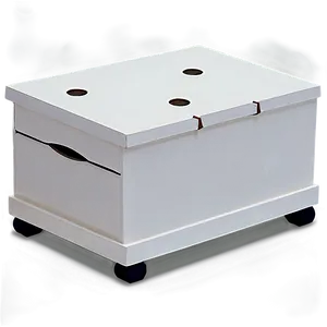 White Table With Storage PNG Wkj PNG
