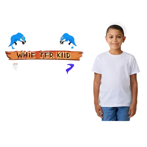 White Tee For Kids PNG 06272024