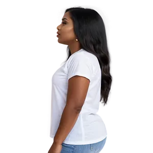 White Tee For Women PNG 06272024