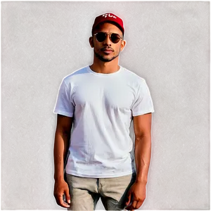 White Tee Street Style PNG Qhy PNG