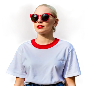 White Tee Street Style PNG Uvc35 PNG
