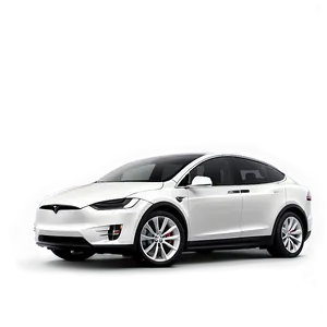 White Tesla Model X Png 06282024 PNG image