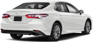 White Toyota Camry L E Rear View PNG image