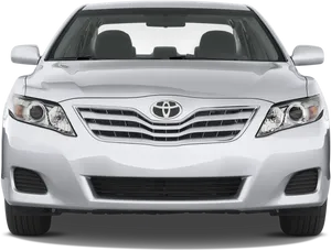 White Toyota Sedan Front View PNG image
