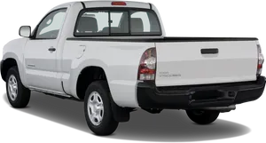 White Toyota Tacoma Pickup Truck PNG image