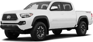 White Toyota Tacoma T R D Off Road Pickup PNG image