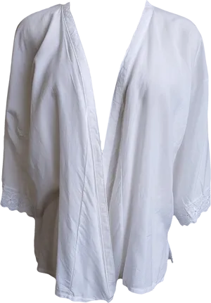 White Traditional Kimono Design PNG image