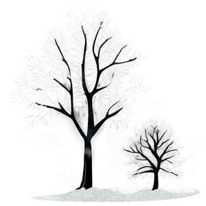 White Tree In Mist Illustration Png Jtv PNG image