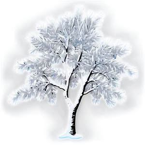 White Tree In Snow Wallpaper PNG Uxd