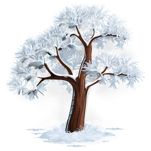 White Tree In Winter Wonderland Png 45 PNG image