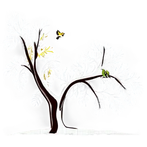 White Tree With Birds Clipart Png 48 PNG image