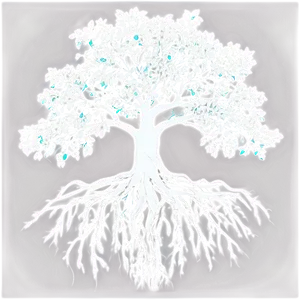 White Tree With Roots Vector PNG Uvx PNG