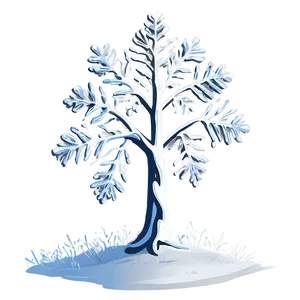White Tree With Snowflakes PNG Tfq
