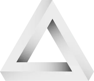 White Triangle Graphic PNG