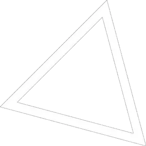 White Triangle Outlineon Teal Background PNG