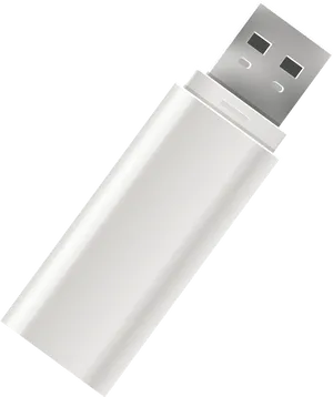 White U S B Flash Drive PNG image