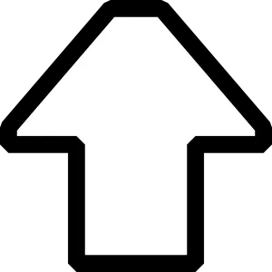 White Upward Arrow Symbol PNG image