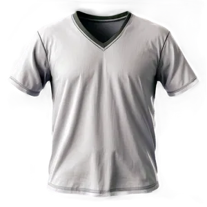 White V-neck T-shirt PNG 05252024